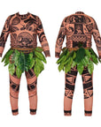 Halloween Costumes Tattoo Print Muscle Cosplay Outfit - Image 5