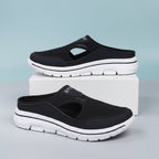 Men's Slippers Slip-On Wide Fit Mesh Casual Mules - Image 1