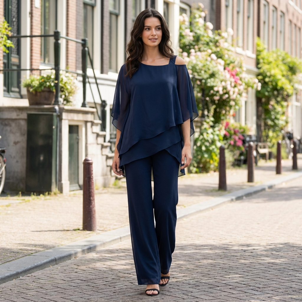 Heidi | Damen Jumpsuit mit eleganter Cold-Shoulder-Optik