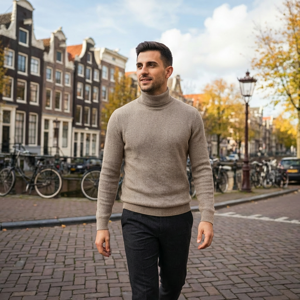 Jonas | Herren Strickpullover im klassischen Rollkragen-Stil