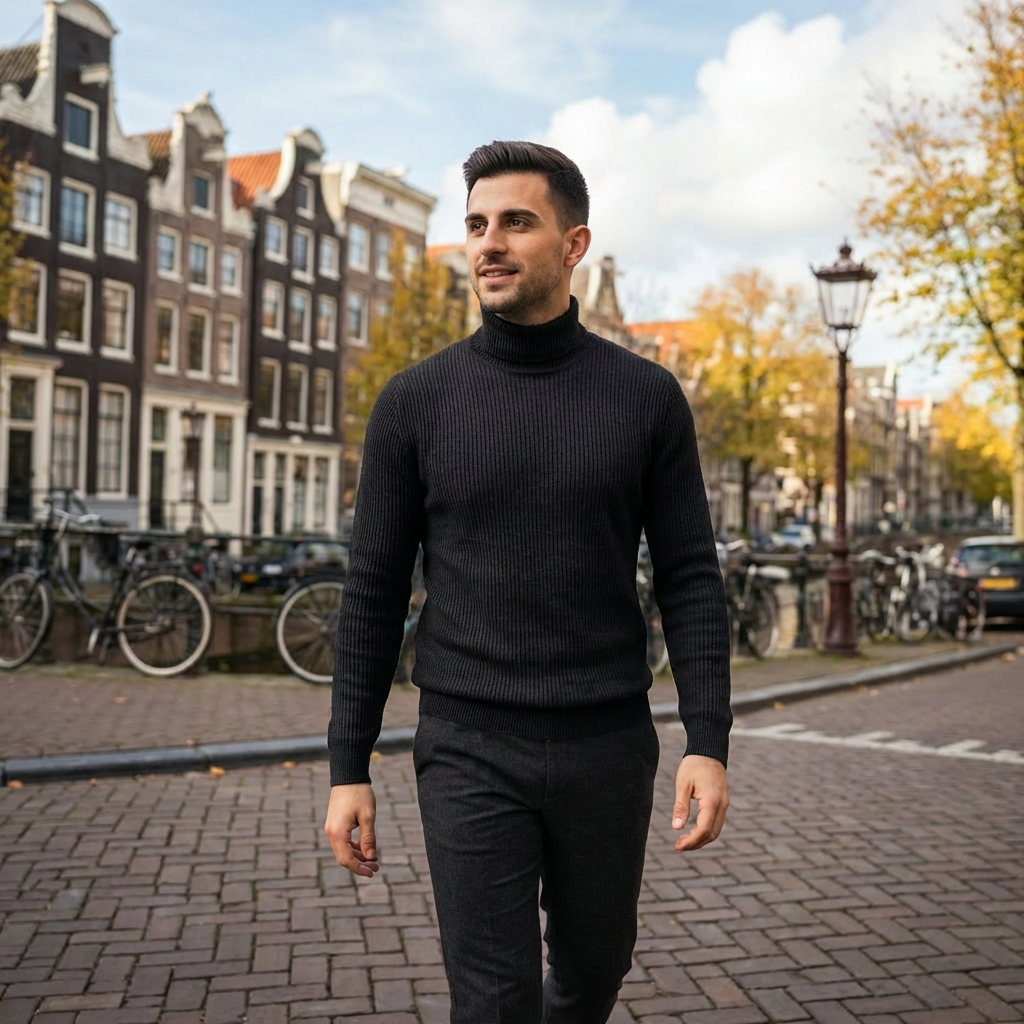 Jonas | Herren Strickpullover im klassischen Rollkragen-Stil