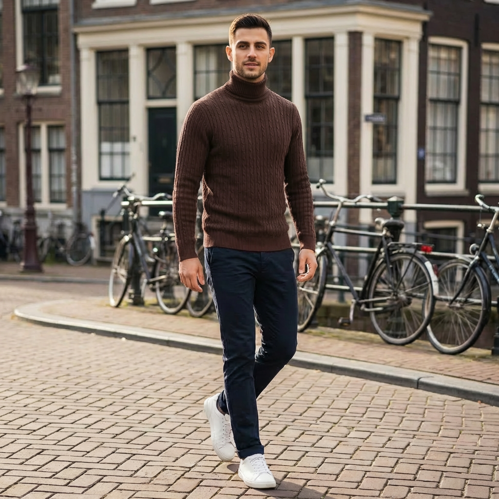 Felix | Herren Strickpullover mit Rollkragen und Eleganz