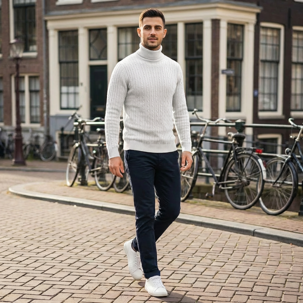 Felix | Herren Strickpullover mit Rollkragen und Eleganz