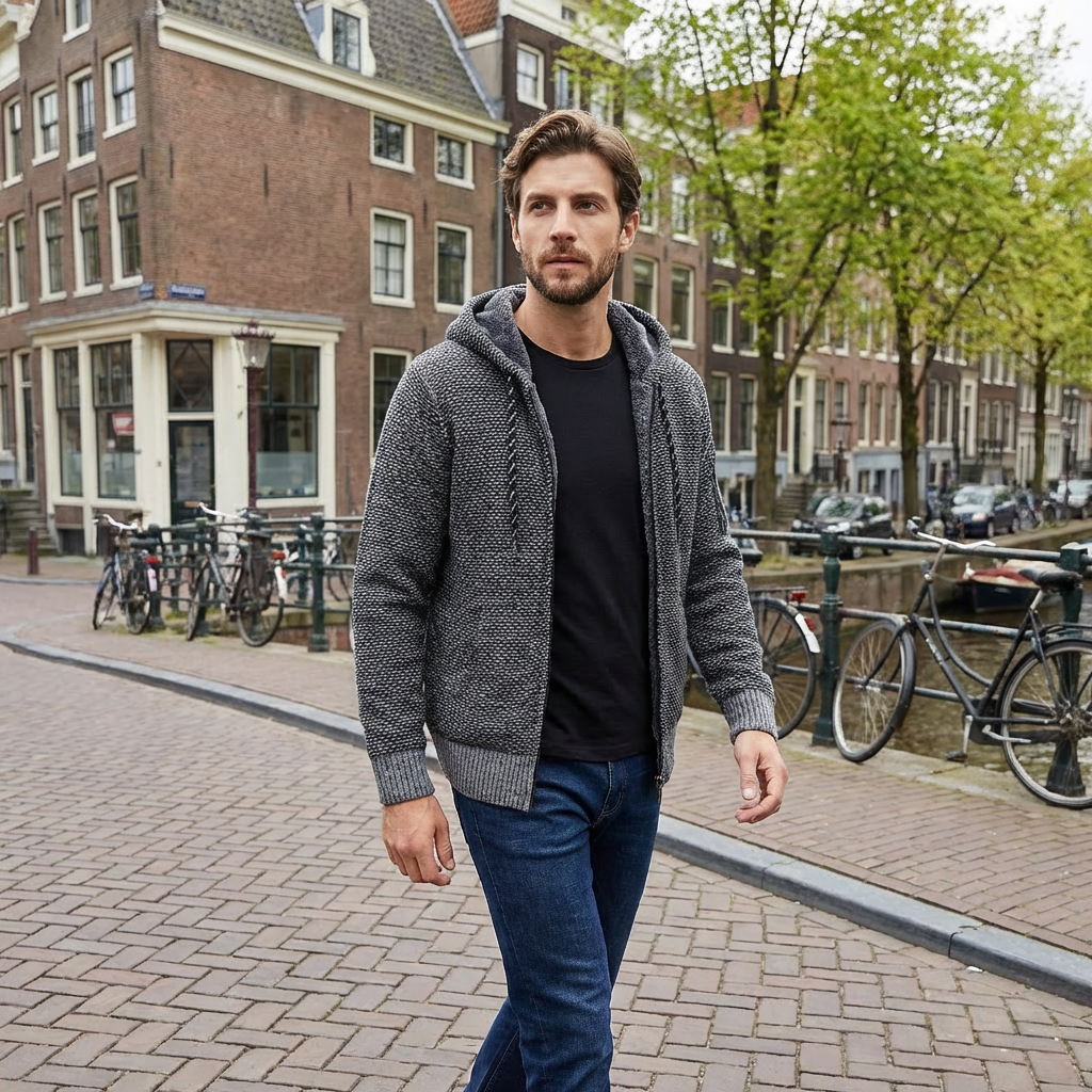 Jonas | Herren Hoodies im lässigen Strickstil