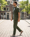 Adrian | Herren Set im Resort-Stil mit Stickerei