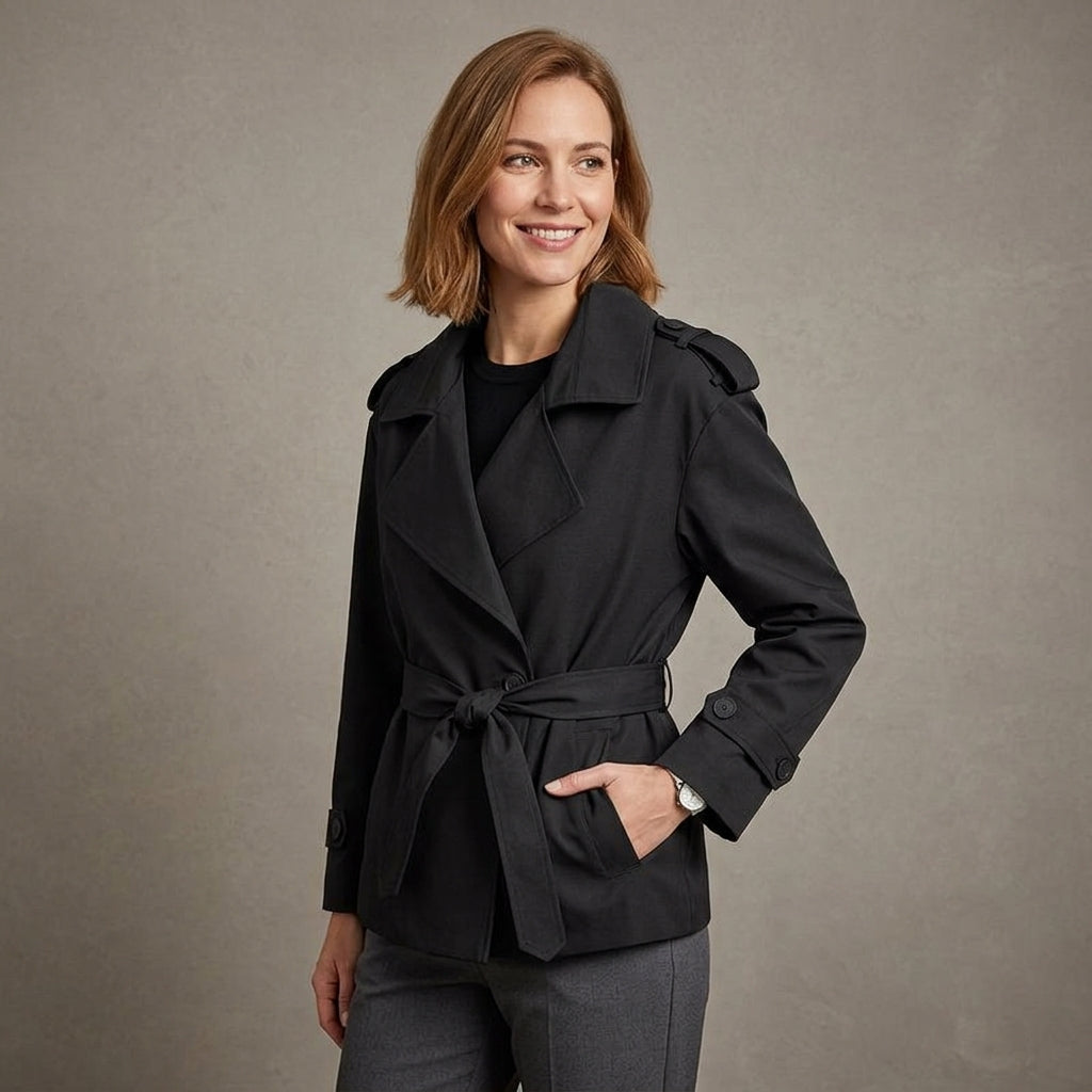Kurzer Damen Trenchcoat im eleganten City-Stil
