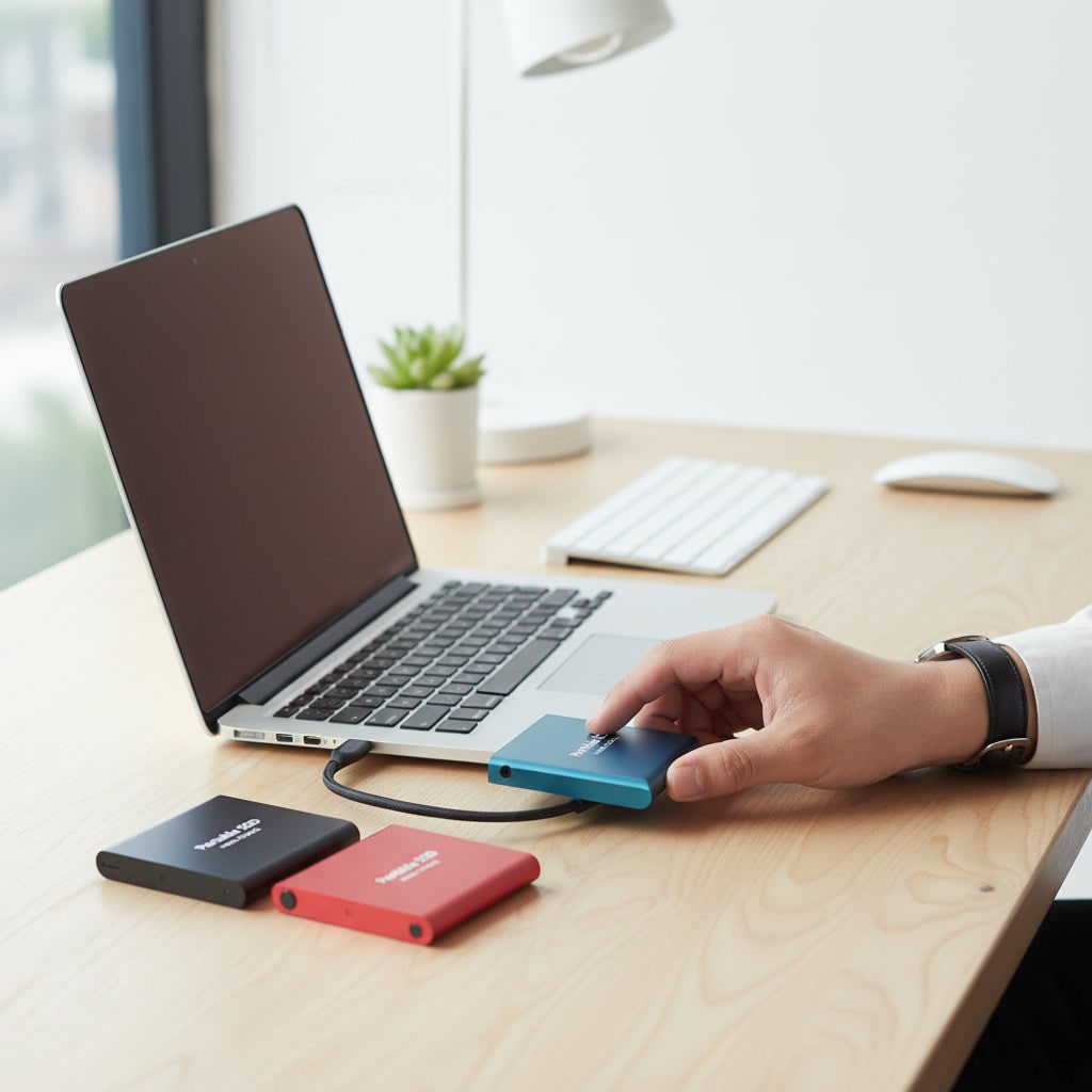Portable SSD External Solid State Drive USB-C 128GB File Storage - Image 1