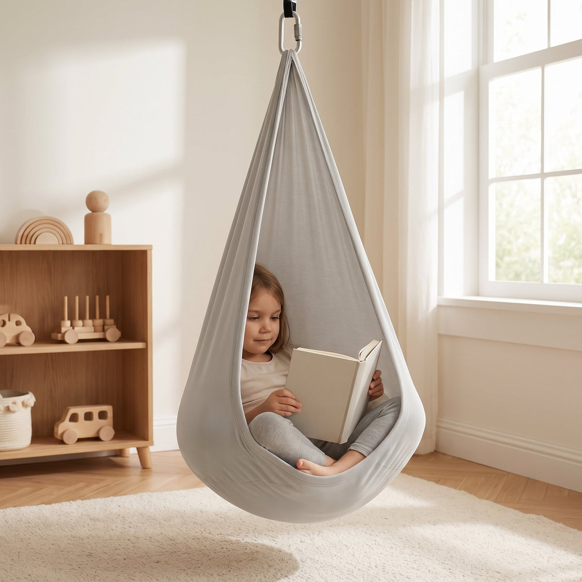 Sensory Swing Indoor Swing Cocoon Hanging Hammock Kids Adults - Image 1