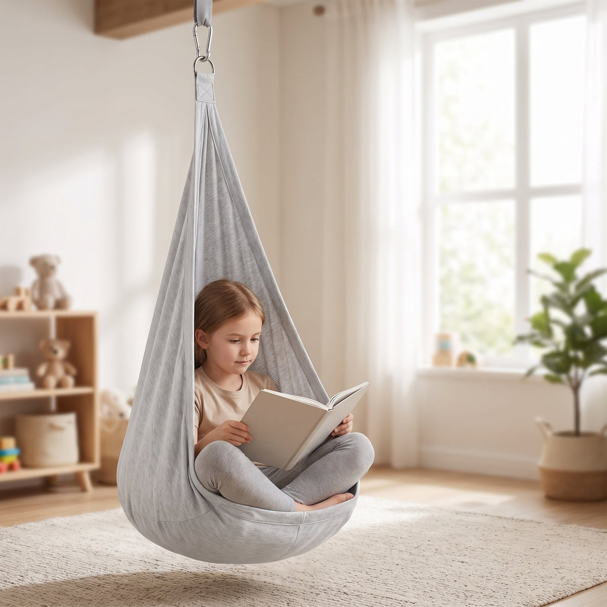 Sensory Swing Indoor Swing Cocoon Hanging Hammock Kids Adults - Image 10