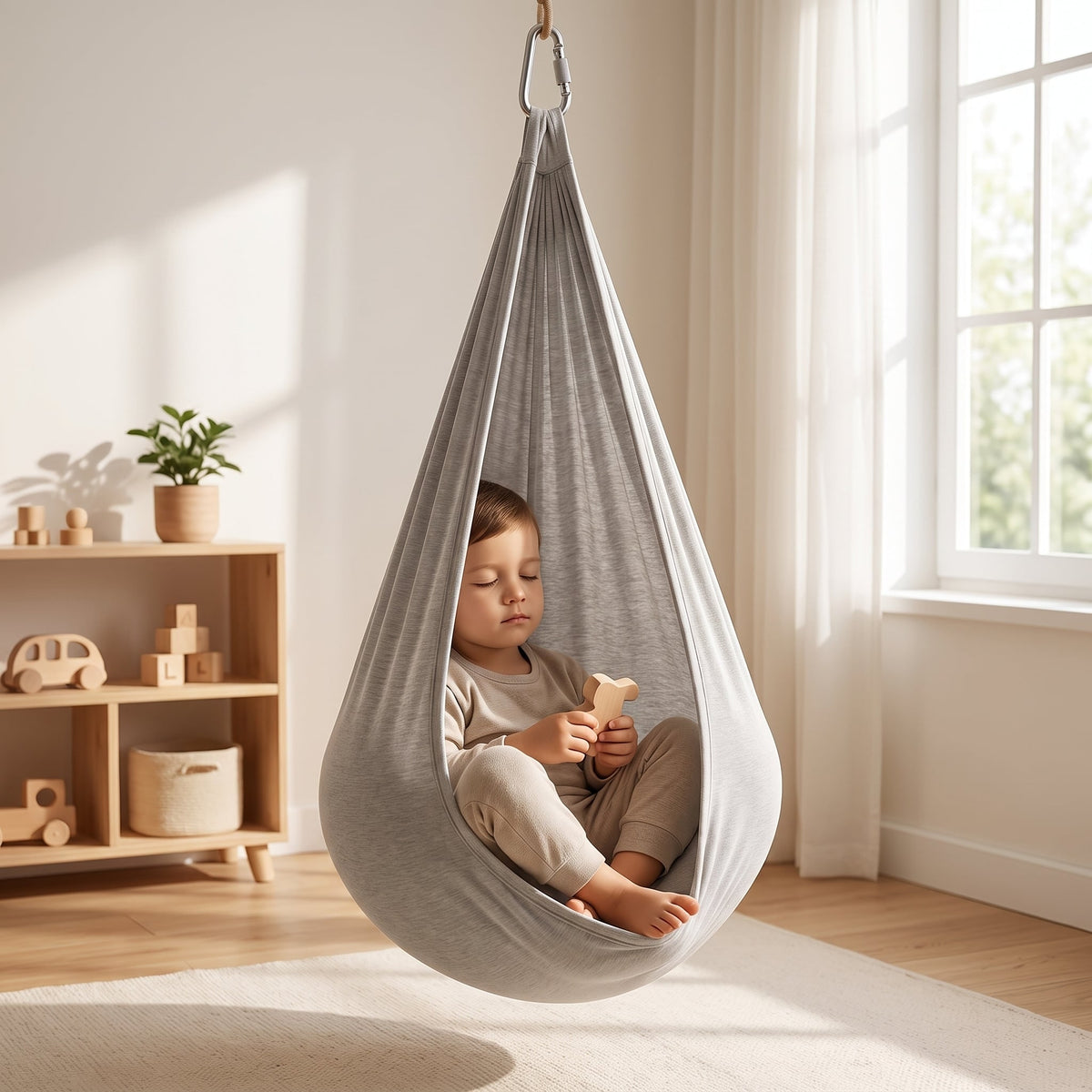 Sensory Swing Indoor Swing Cocoon Hanging Hammock Kids Adults - Image 11