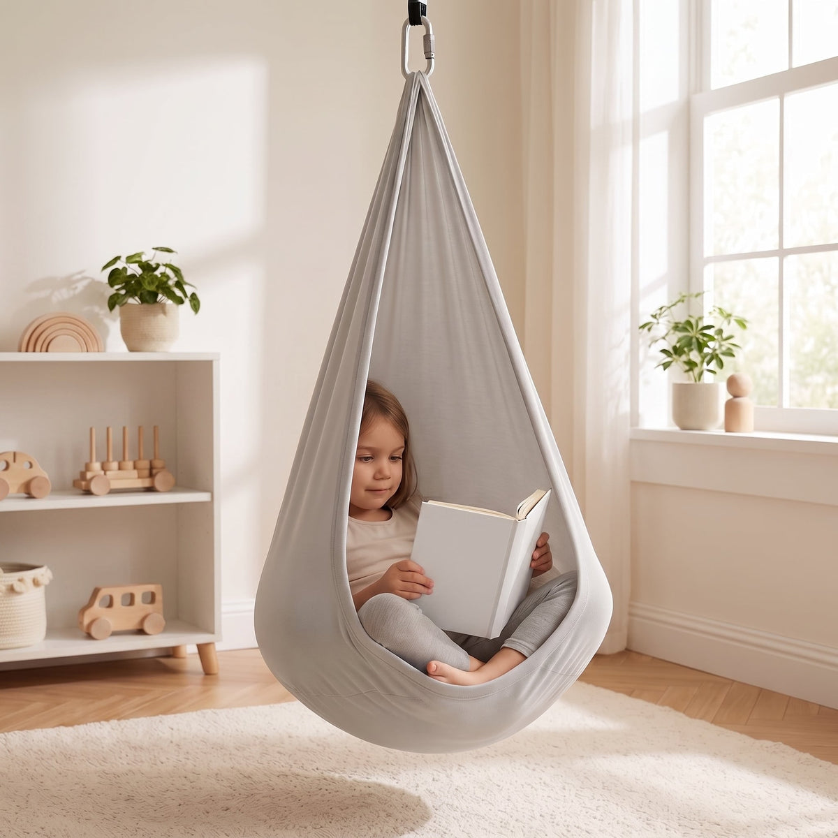 Sensory Swing Indoor Swing Cocoon Hanging Hammock Kids Adults - Image 12