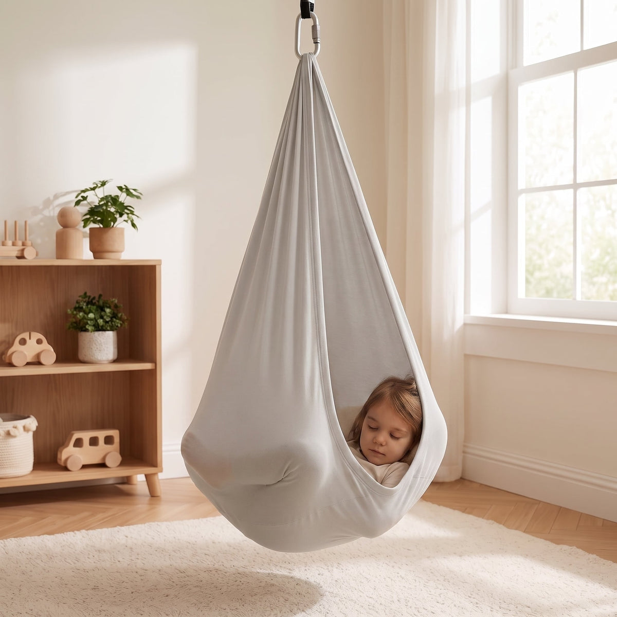 Sensory Swing Indoor Swing Cocoon Hanging Hammock Kids Adults - Image 13