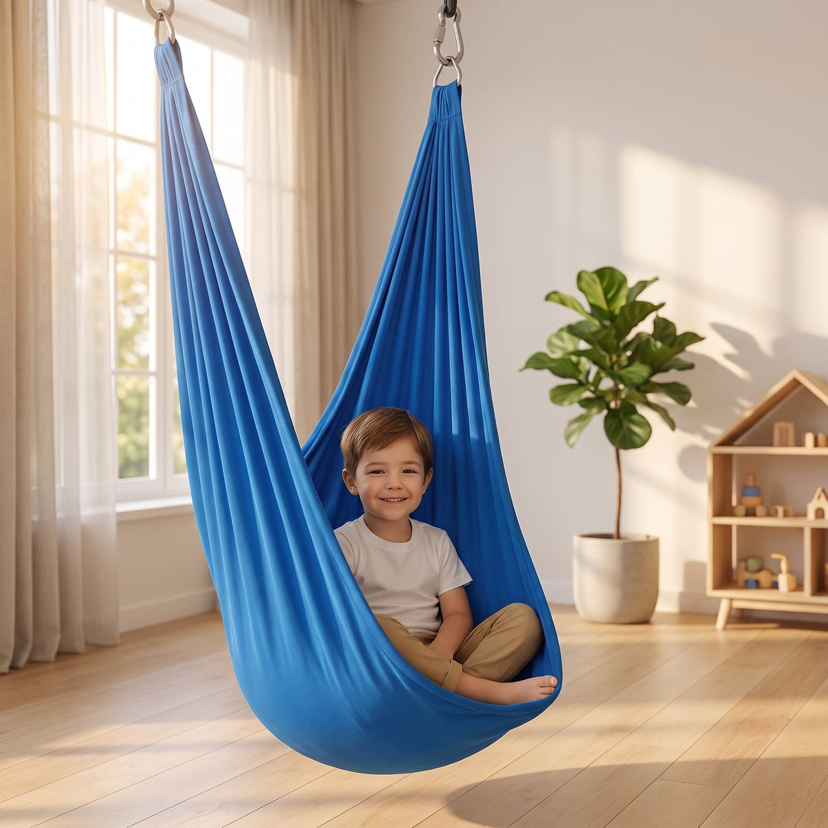 Sensory Swing Indoor Swing Cocoon Hanging Hammock Kids Adults - Image 3