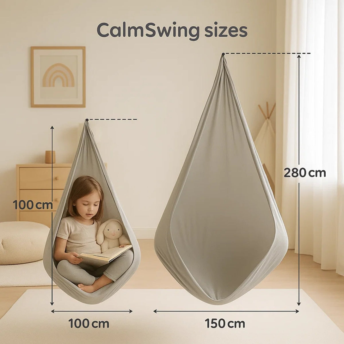 Sensory Swing Indoor Swing Cocoon Hanging Hammock Kids Adults - Image 4
