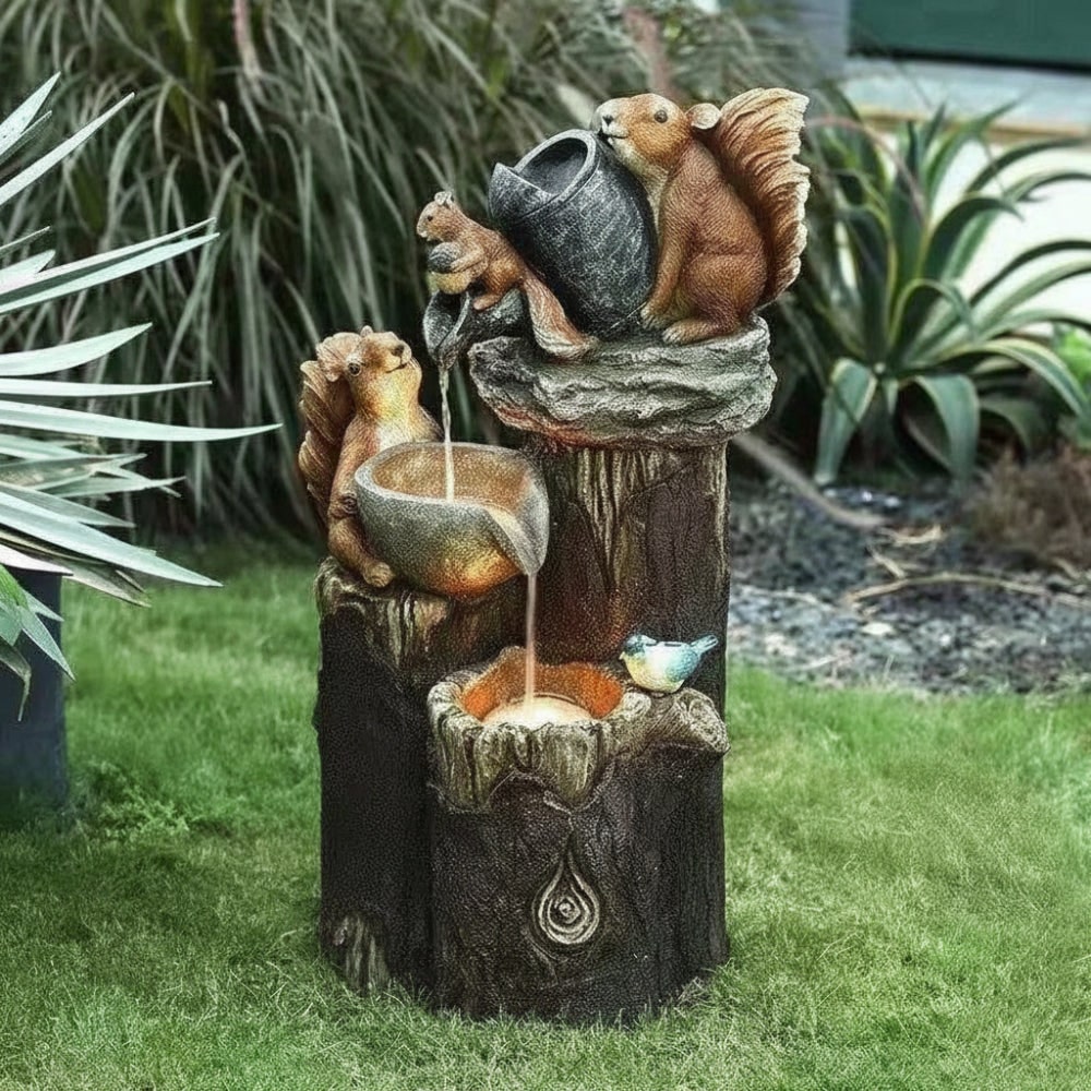 Solar Powered Birdbath Fountain Garden Decor Feature - Image 2