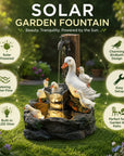 Solar Powered Birdbath Fountain Garden Decor Feature - Image 4