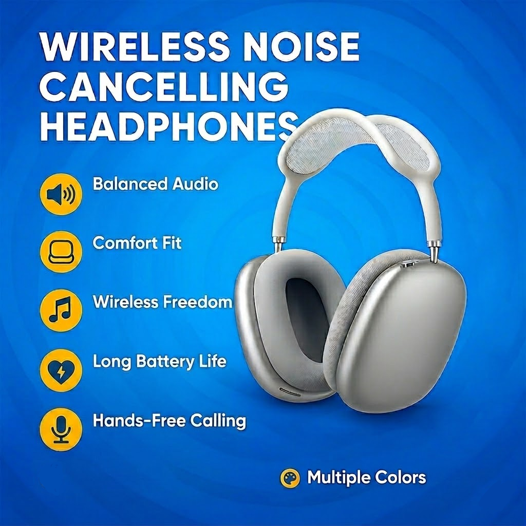 Wireless Headphones Over-Ear Bluetooth Foldable Microphone - Image 4