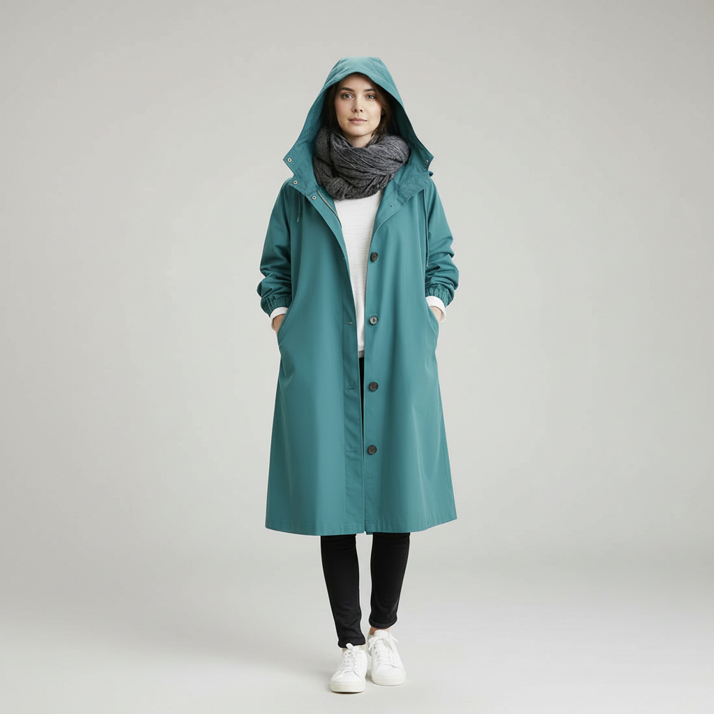 Women's Trench Coat Overcoat Double-Breasted - Image 2