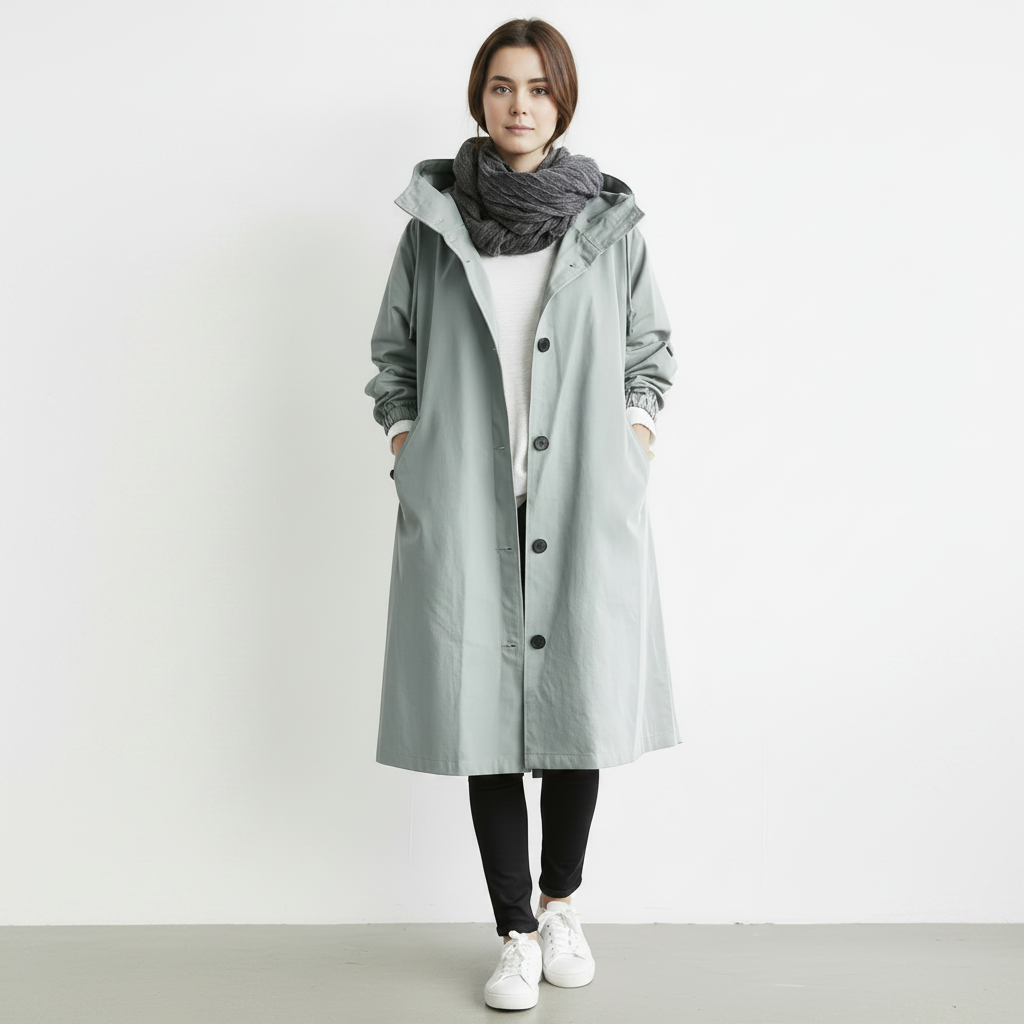 Women's Trench Coat Overcoat Double-Breasted - Image 5