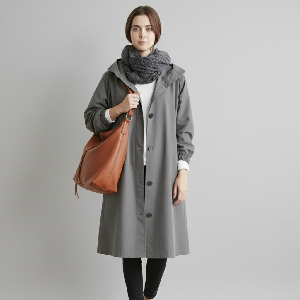 Women's Trench Coat Overcoat Double-Breasted - Image 7