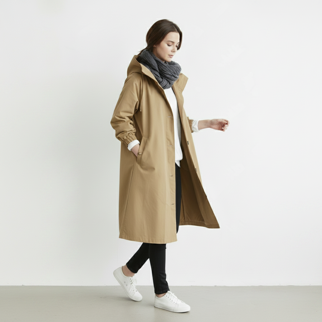 Women's Trench Coat Overcoat Double-Breasted - Image 8