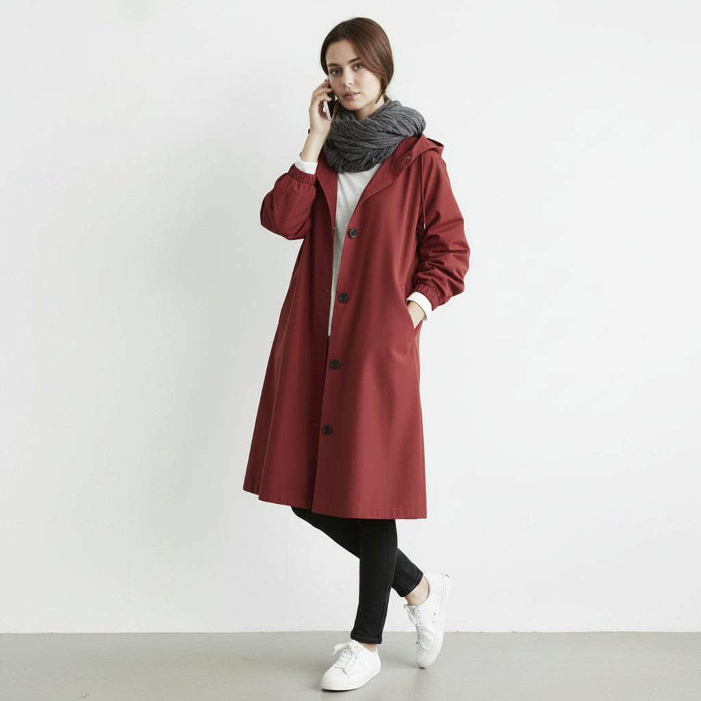 Women's Trench Coat Overcoat Double-Breasted - Image 9
